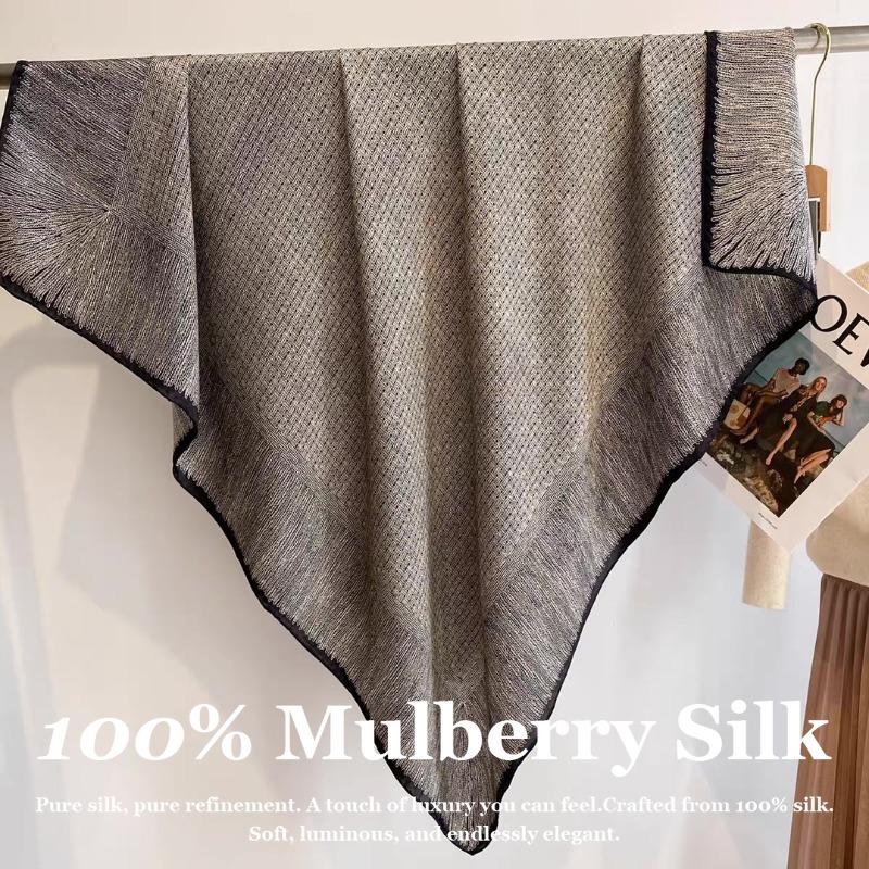 Pashmina Wrap Large - Sciarpa Oversize 110x110cm in Vera Seta
