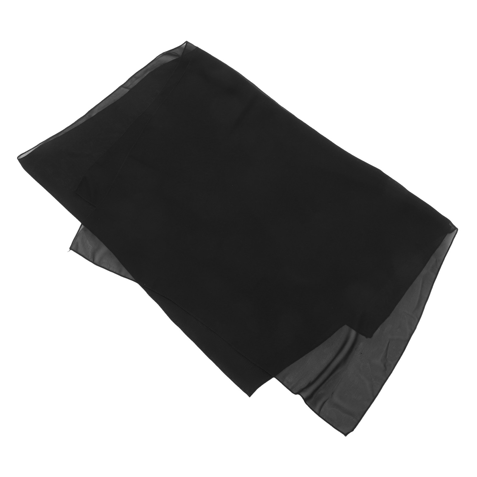 Stole Wedding Shawl - Sciarpa in Chiffon Nera 200x70cm Elegante