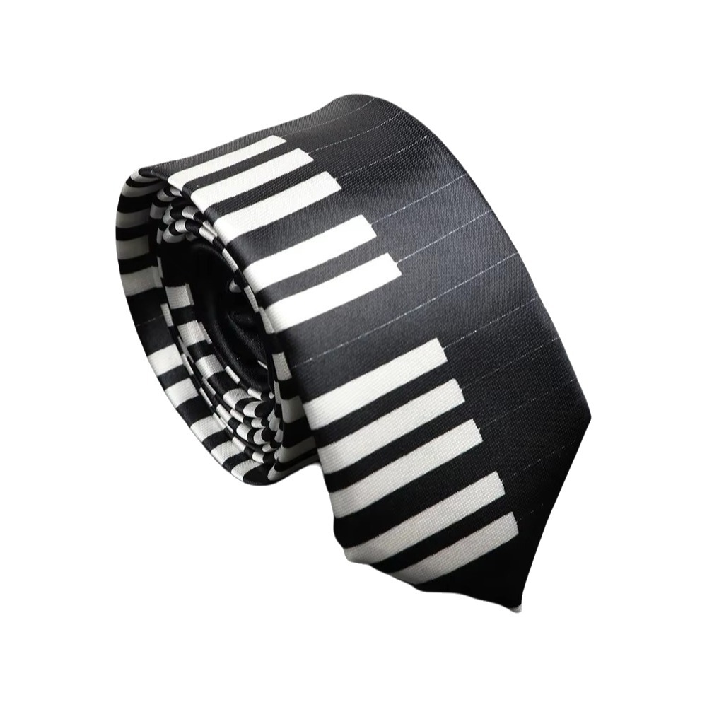 Skinny Tie Men - Cravatta Sottile Semplice Stile Pianoforte, Cravatta