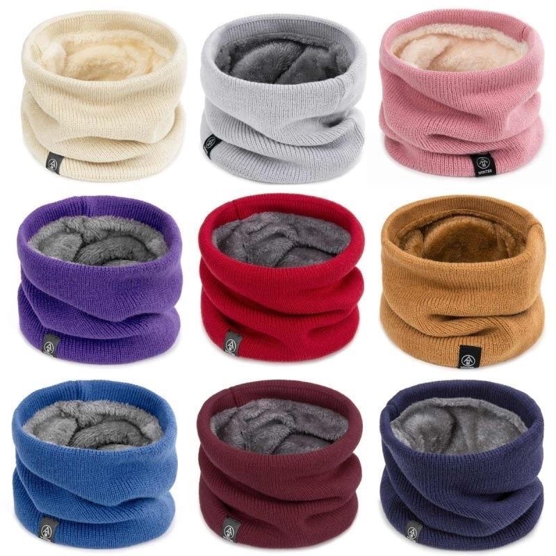 Infinity Scarf Knit - Sciarpa al collo spessa in peluche