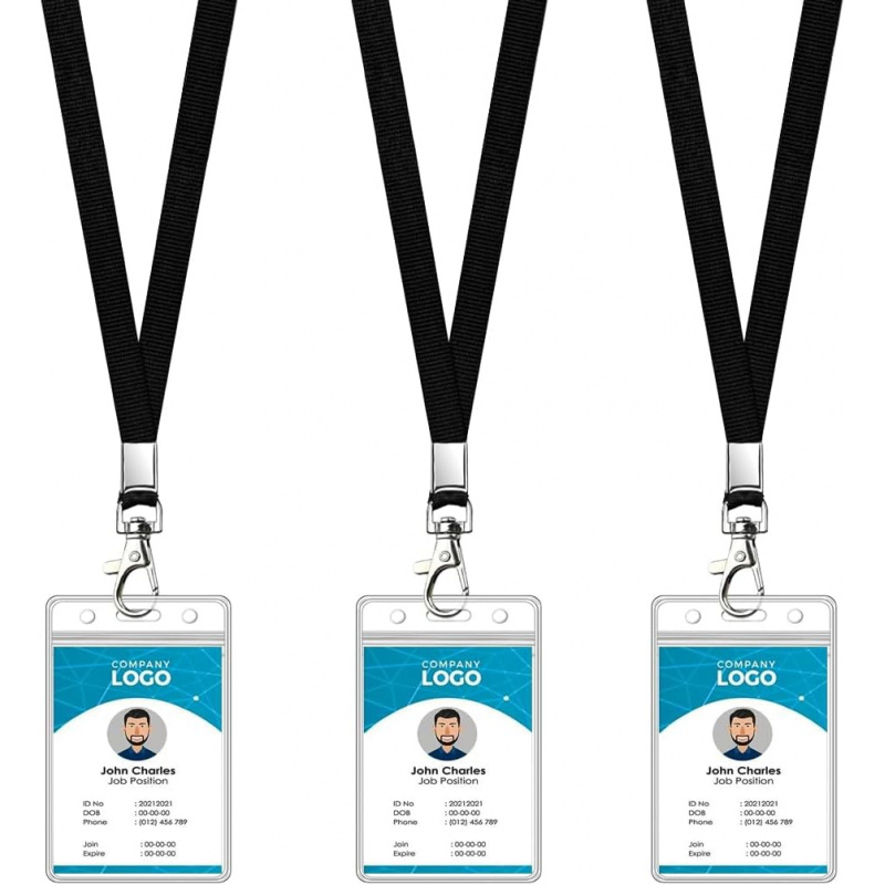 Lanyard Badge Holder - Confezione da 3 cordini da crociera