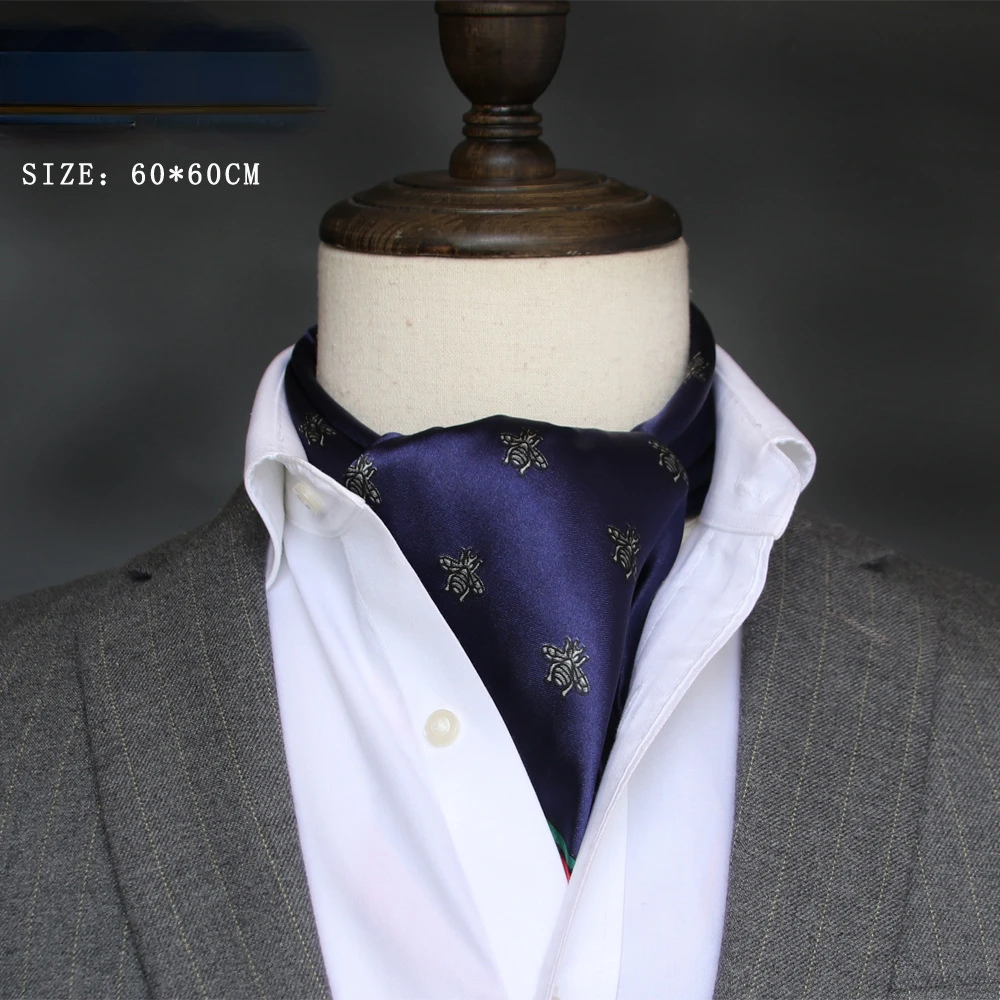 Ascot Neck Scarf - Sciarpa di seta da uomo britannica