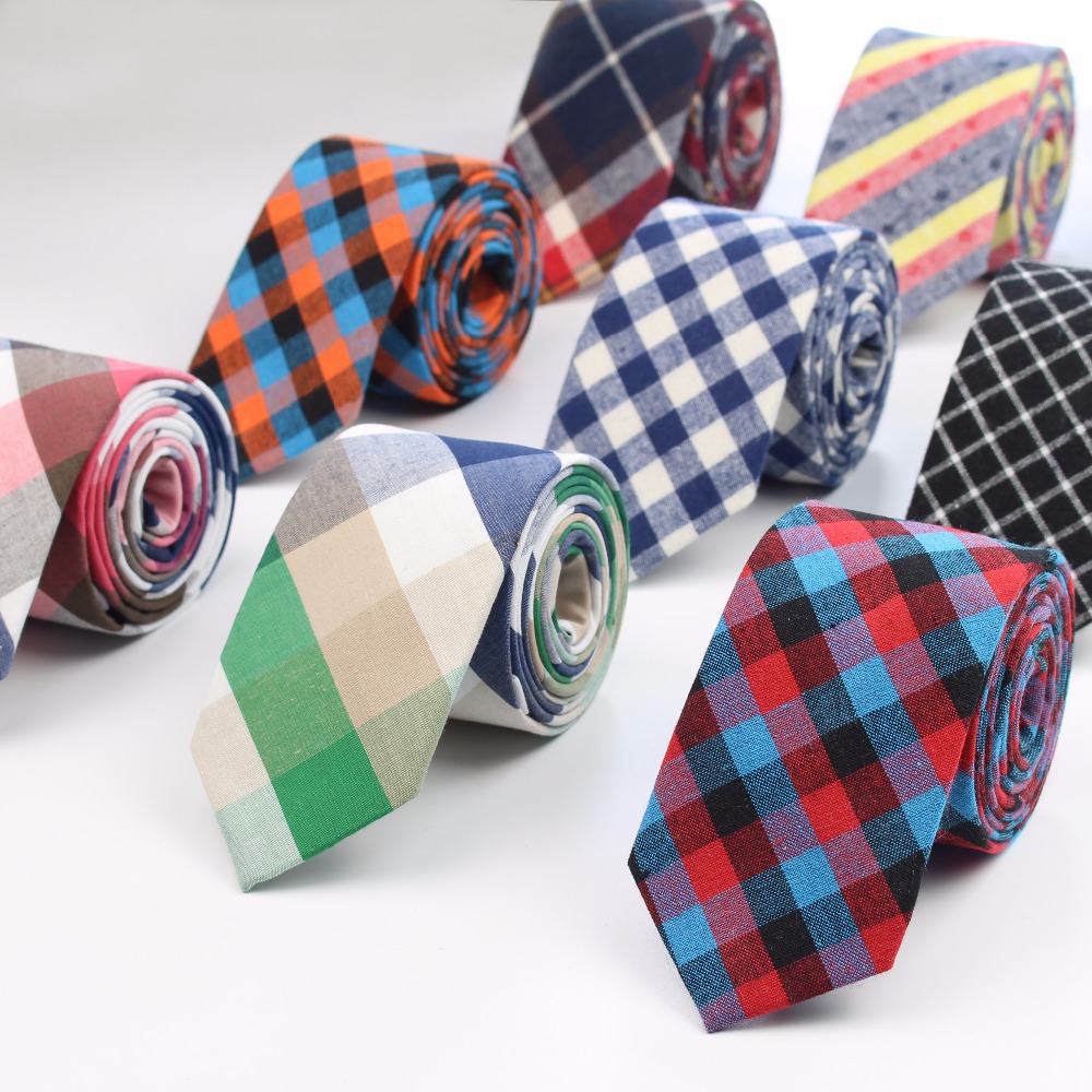 Skinny Tie Men - Cravatta alla moda Cravatta scozzese da
