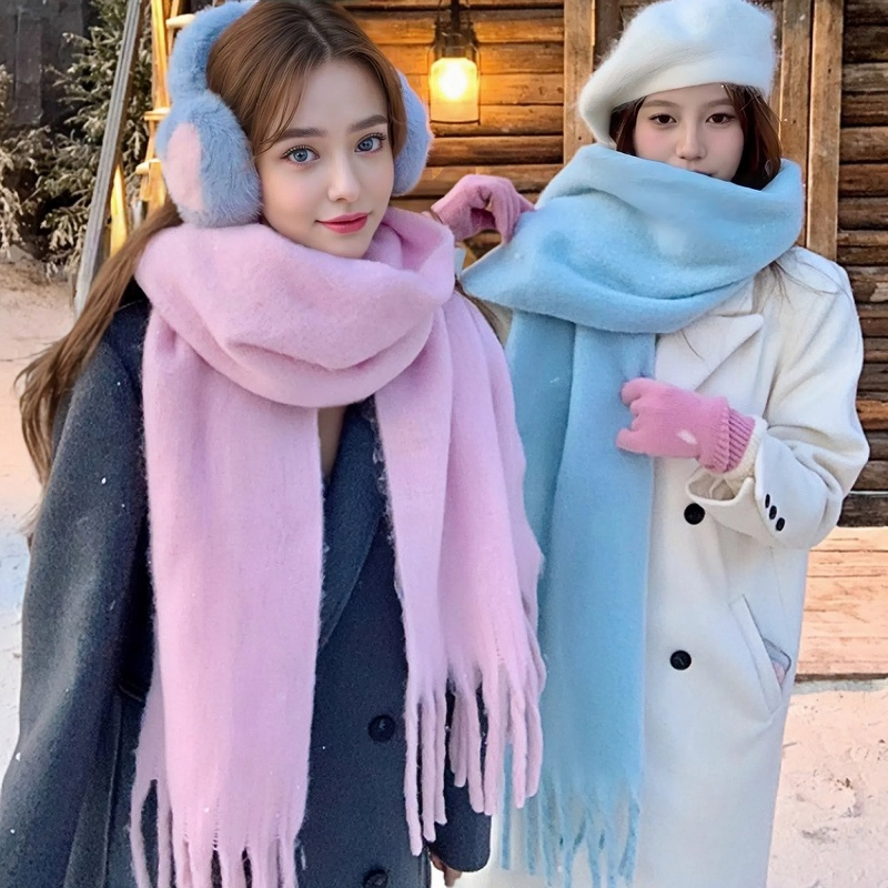 Woven Scarf Blanket - Sciarpa invernale per donna Cashmere caldo