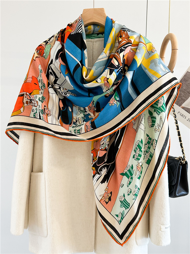 Pashmina Wrap Large - Sciarpa di seta di lana di