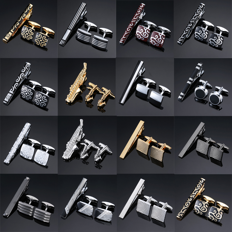 Tie Bar Set Gift - Gemelli di alta qualità fermacravatta per