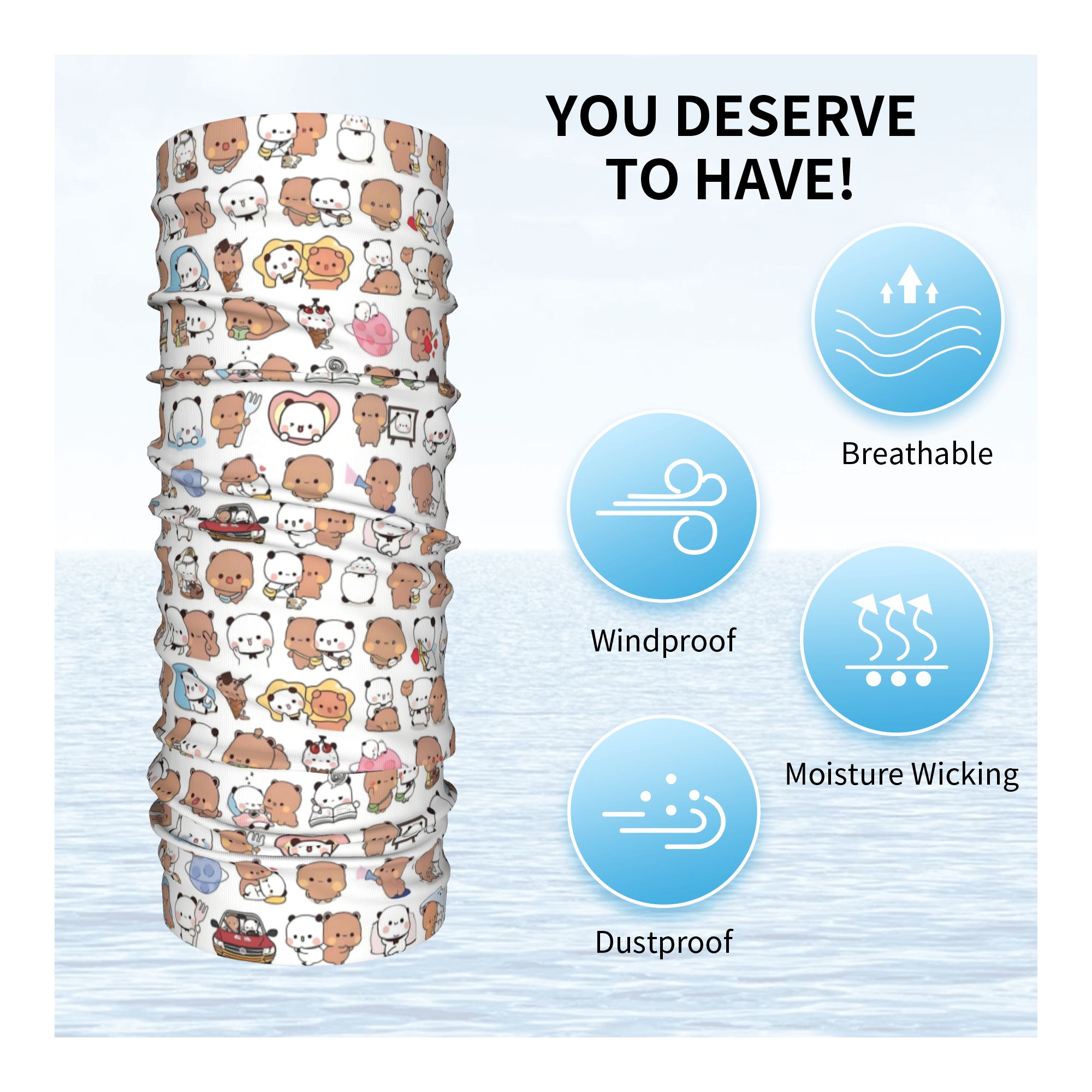 Orso personalizzato Cartoon Pe - Neck Warmer Tube recensione e prezzo