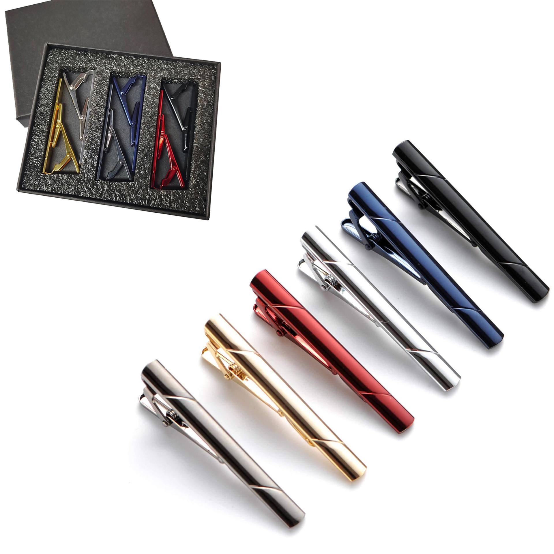 Fermacravatte in Metallo 1/4/6 - Tie Bar Set Gift recensione e prezzo