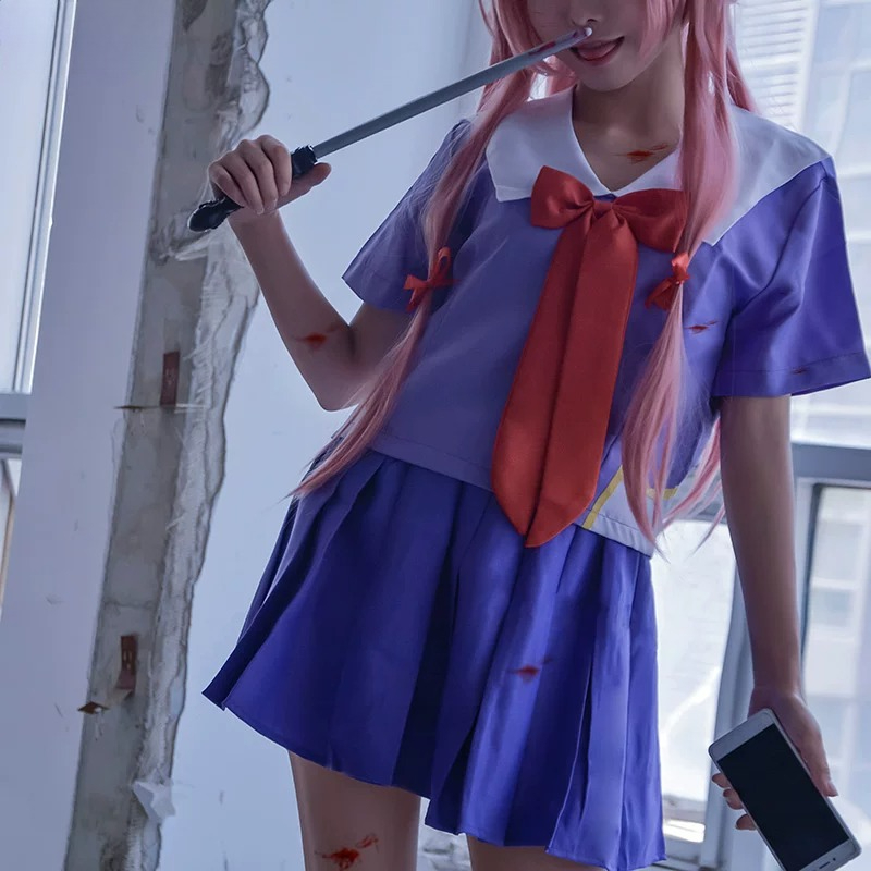 Costume Cosplay Yuno Gasai Fut - Bow Tie Pre Tied recensione e prezzo